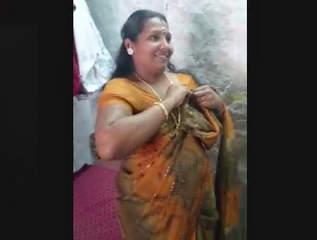 South Aunty Stripping Saree