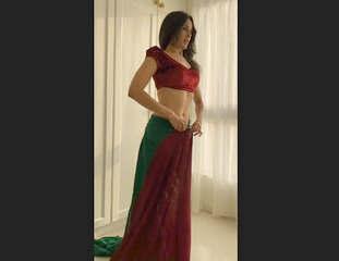 Indian Sexy Bhabhi Changing Saree