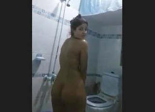 Desi girl showing in Bathroom