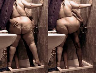 Big ass paki aunty standing fucking with young bf in bathroom