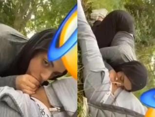 Sneaky Arab Girl Sucking Dick at the Park