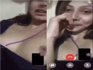 Lanakn Girl Showing Her Boobs on Video Call
