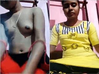 Cute Desi Girl Strip her Top And Shows Boobs Part 2