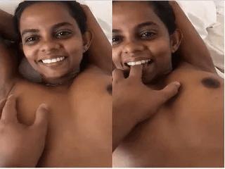 Cute Tamil Wife boobs Pressing