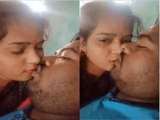 Desi Couple Kissing