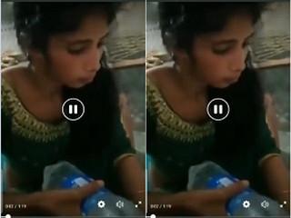 Sexy Desi Girl Sucking Lover Dick