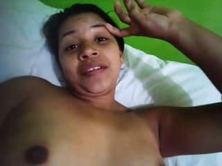 Desi tamil girl playing with self