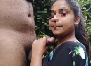 Tamil GF Outdoor Blowjob and Cum Swallow