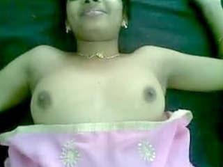 housewife in pink sari stripping naked