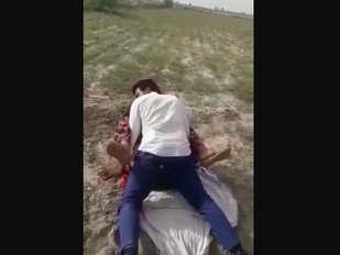 Rajasthani woman banged by two men in open field