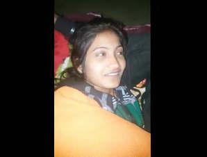 Cute College Girl Getting Cosy under the Blanket with Jaat Bf