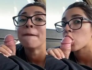 Amateur Student Sucking and Dripping Cum Out Her Mouth