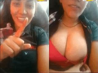 Shy Desi Girl Showing her Boobs