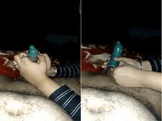 Desi Bhabhi Putting Condom on Hubby Dick