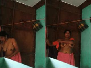 Desi Aunty Changing Cloths Record In Hidden Cam Part 2