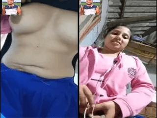 Desi Village Girl Shows Her Boobs and Pussy on VC