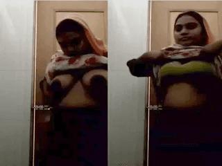 Desi Village Bhabhi Shows Her Big Boobs and pussy part 2