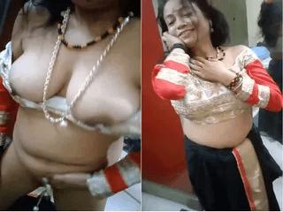 Desi Aunty Shows Boobs