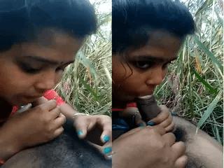 Desi Village Girl Sucking Lover Dick