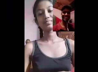 Desi Hot College Girl Showing Boobs on vc