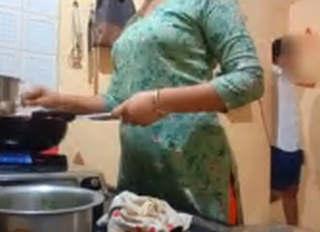 Sex with maid in kitchen always thrilling experience