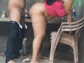 Milf NRI whore banged while she is standing near chair