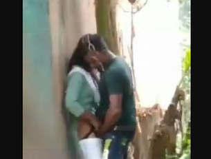 Indian Sexy Lovers caught outdoor