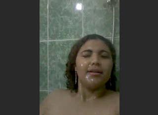 Mature bhabhi bathing and showing boobs