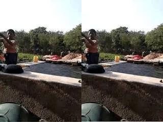 Desi Bhabhi OutDoor bathing Record By Lover