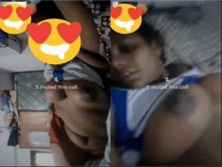 Tamil Girl Showing Her Boobs to Lover On Video Call