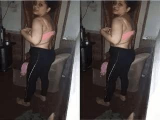 Desi Bhabhi Boob Pressing and Wearing Cloths Part 2