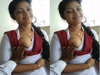 Hot Desi Girl Boobs Pressing And Fucked By Lover Part 1