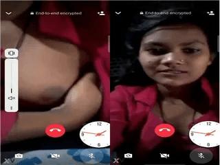 Desi Girl Shows Boobs To Bf On VC