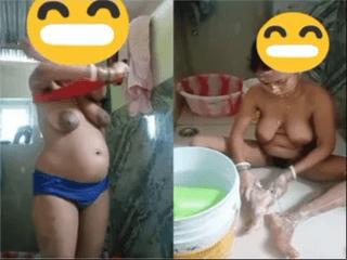 Desi Puja Boudi Bathing Part 2