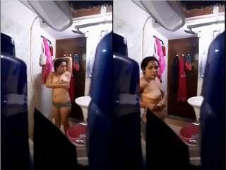 Sexy Desi bhabhi bathing Record in Hidden Cam Part 1